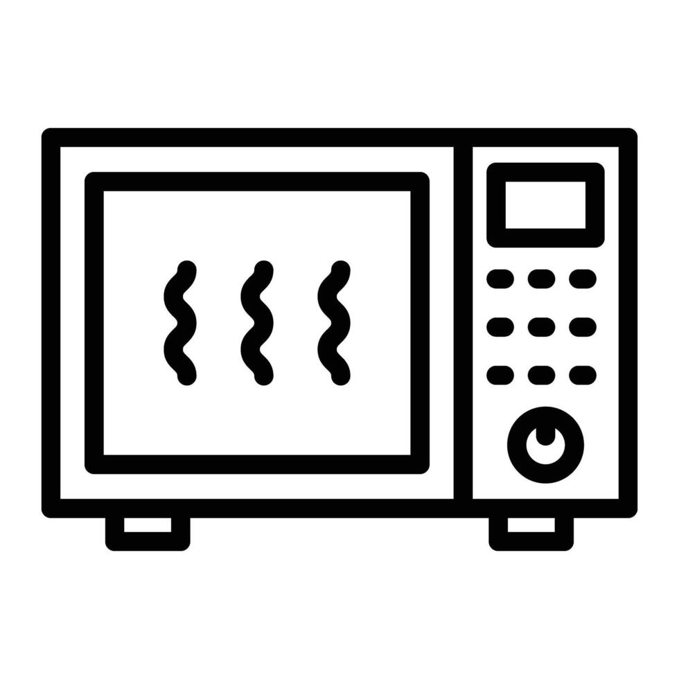 Microwave Line Icon Design For Personal And Commercial use vector