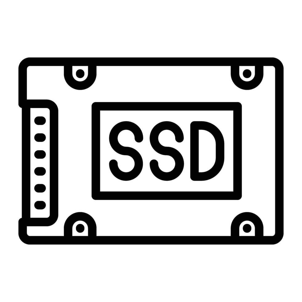 SSD Line Icon Design For Personal And Commercial use vector