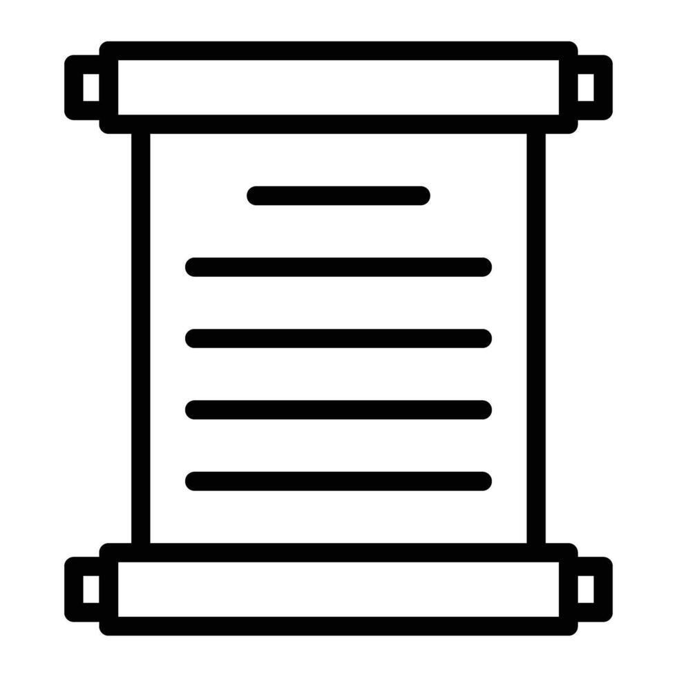 Scroll Line Icon Design For Personal And Commercial Use vector