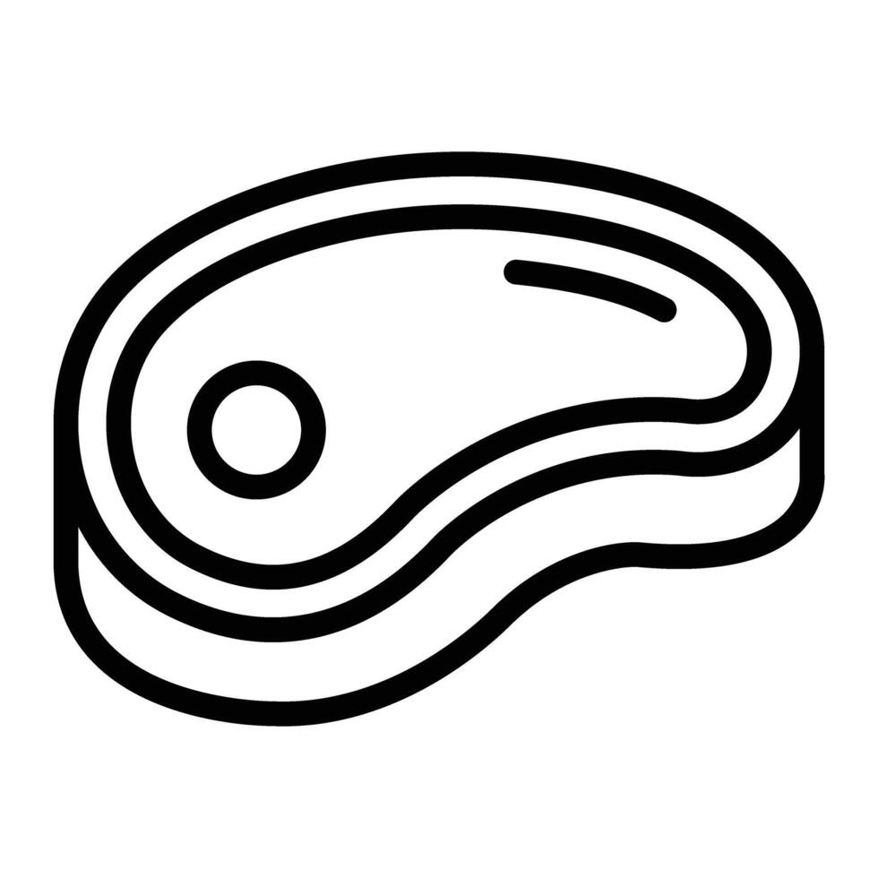 Steak Line Icon Design For Personal And Commercial Use vector