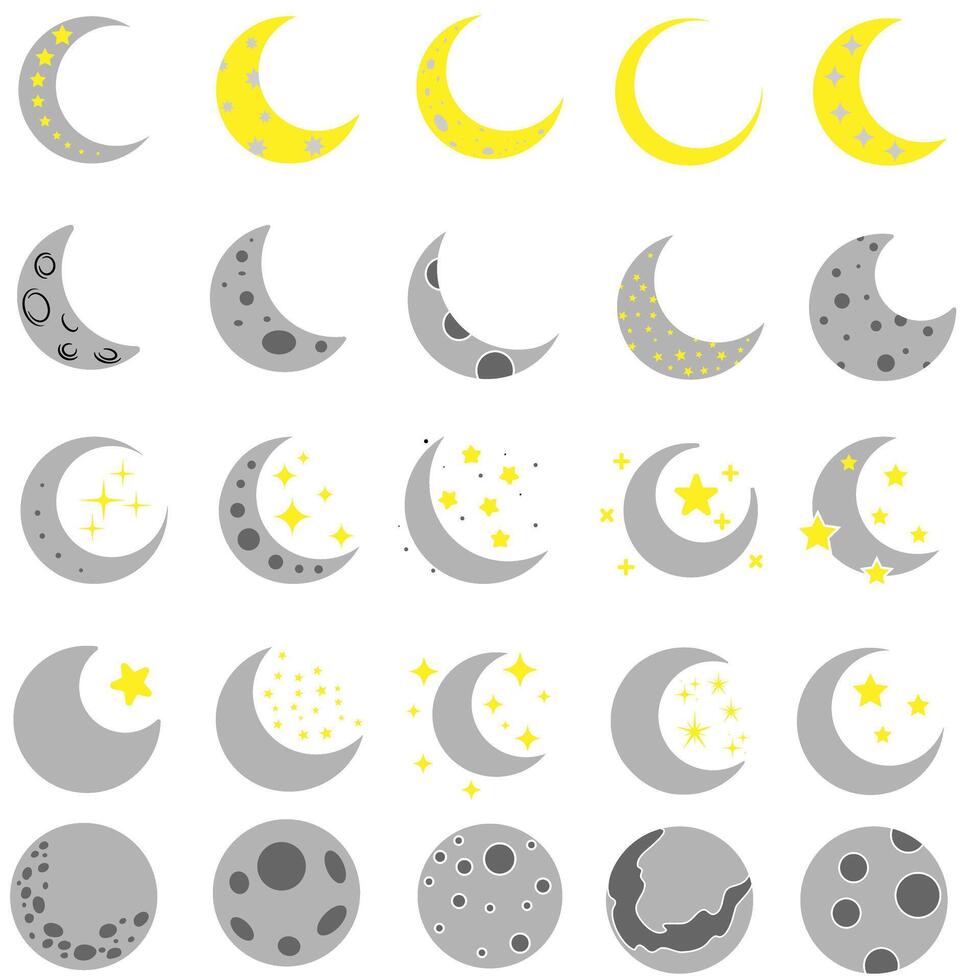 Moon icon . Celestial Moon illustration sign. Retro Moon symbol or logo. vector