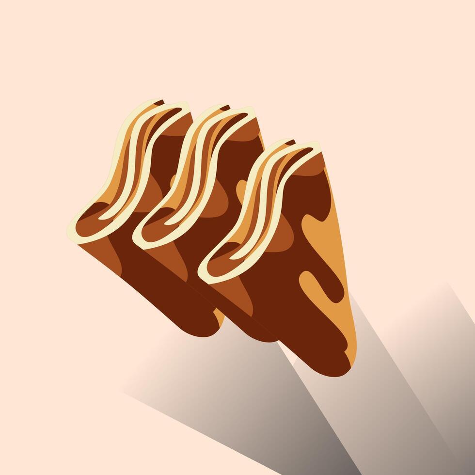 Crepes with Chocolate vector