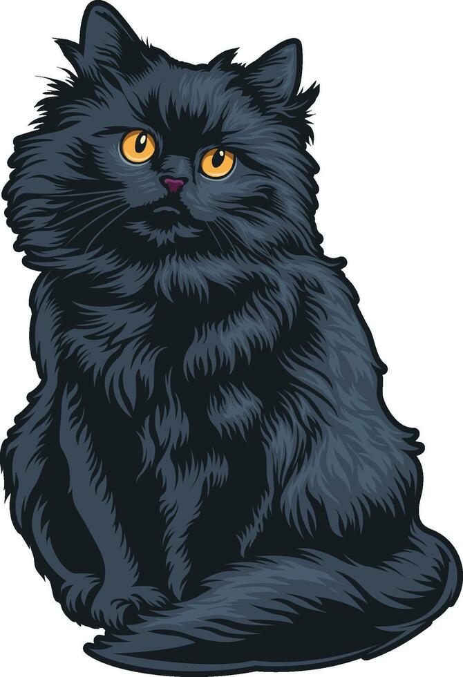 Black cat design template vector