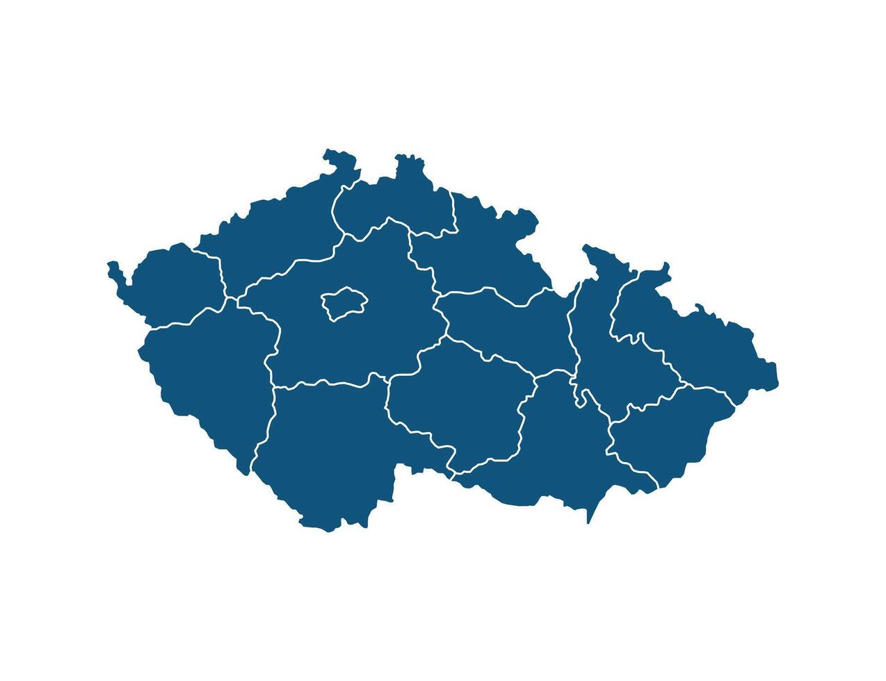 Map of Czech Republic. Czech Republic Map on white background. vector
