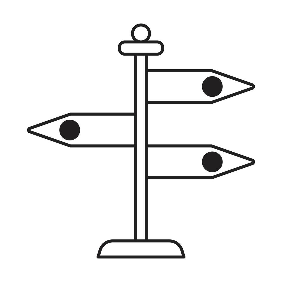 Signpost icon on white background vector