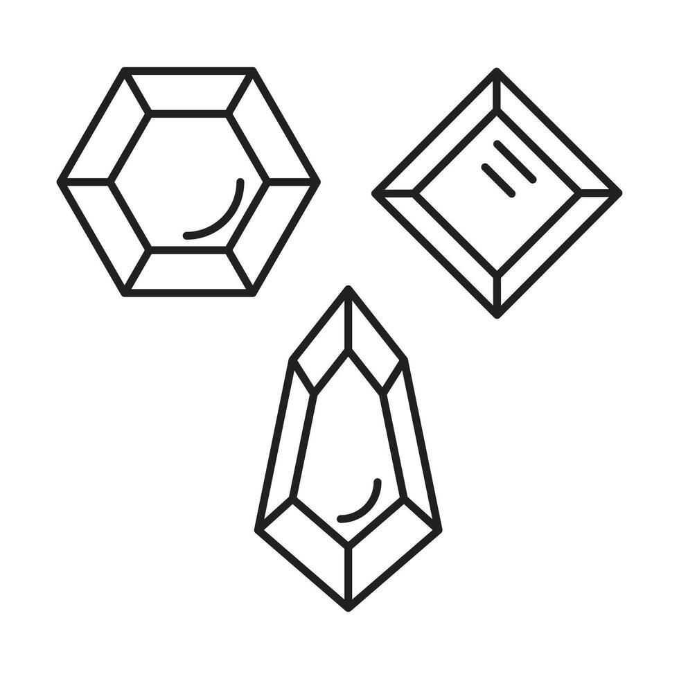 gem icon on white background vector
