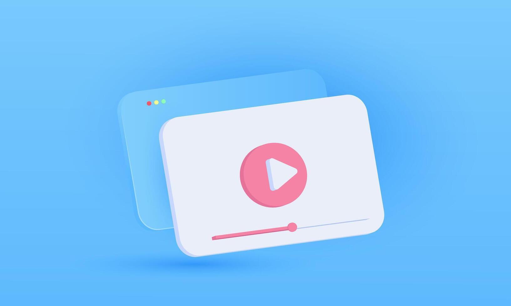 3d icon blue social media live streaming new idea concept design vector
