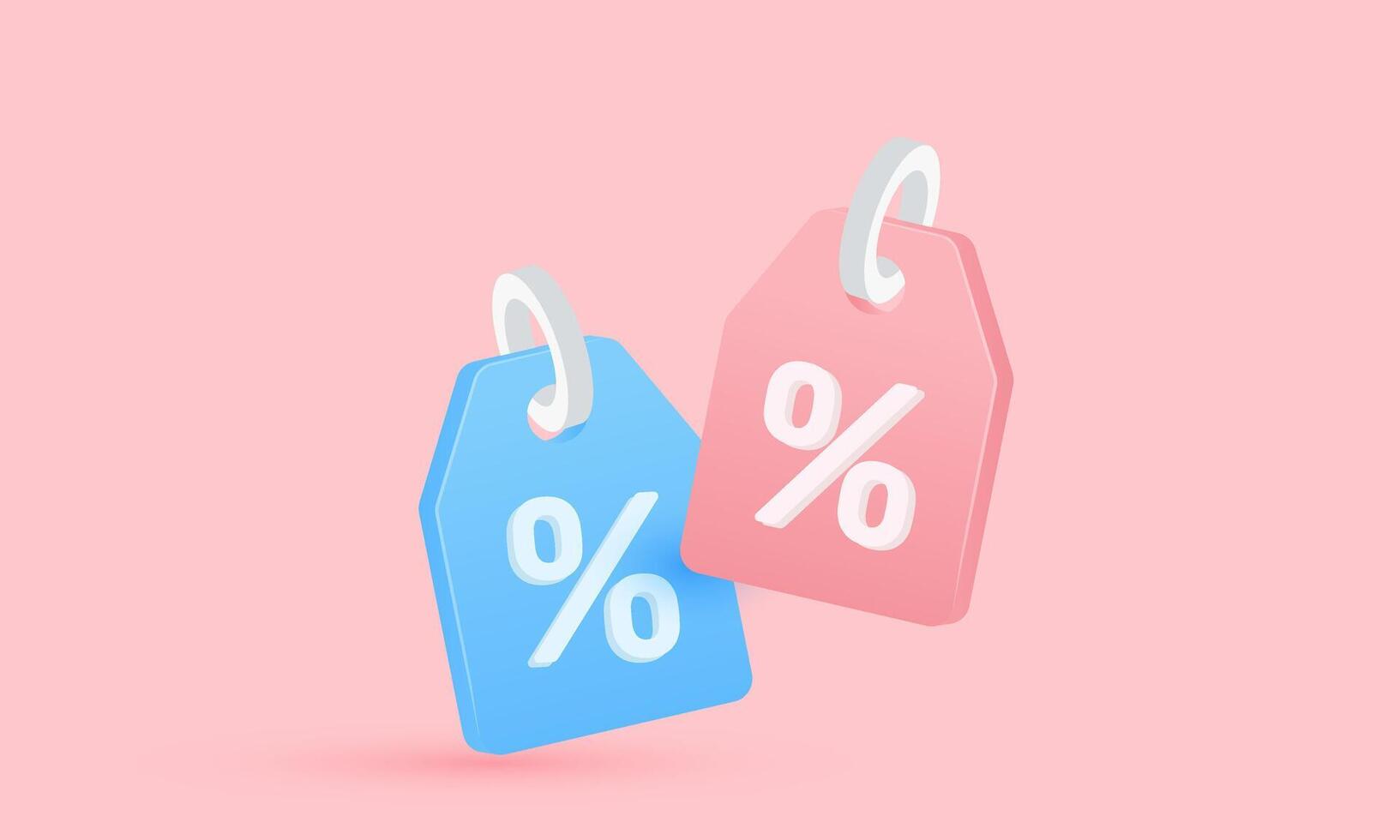 3d icon online shopping tag price new idea concept design vector