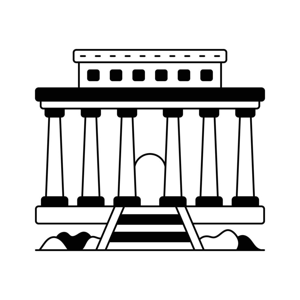 Lincoln Memorial design, monument in washington dc vector