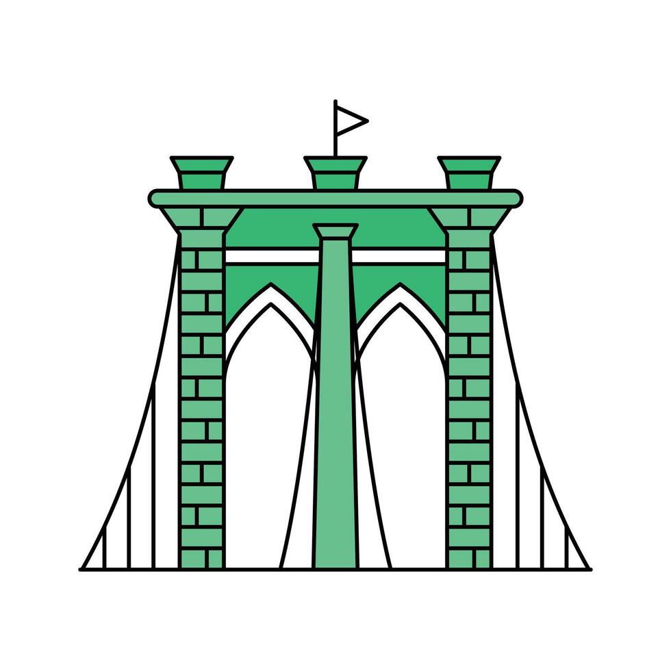 Premium of brooklyn bridge, ready to use icon vector
