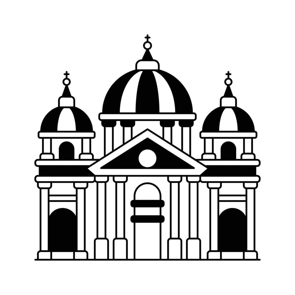 St Peter's Basilica building design in trendy style vector