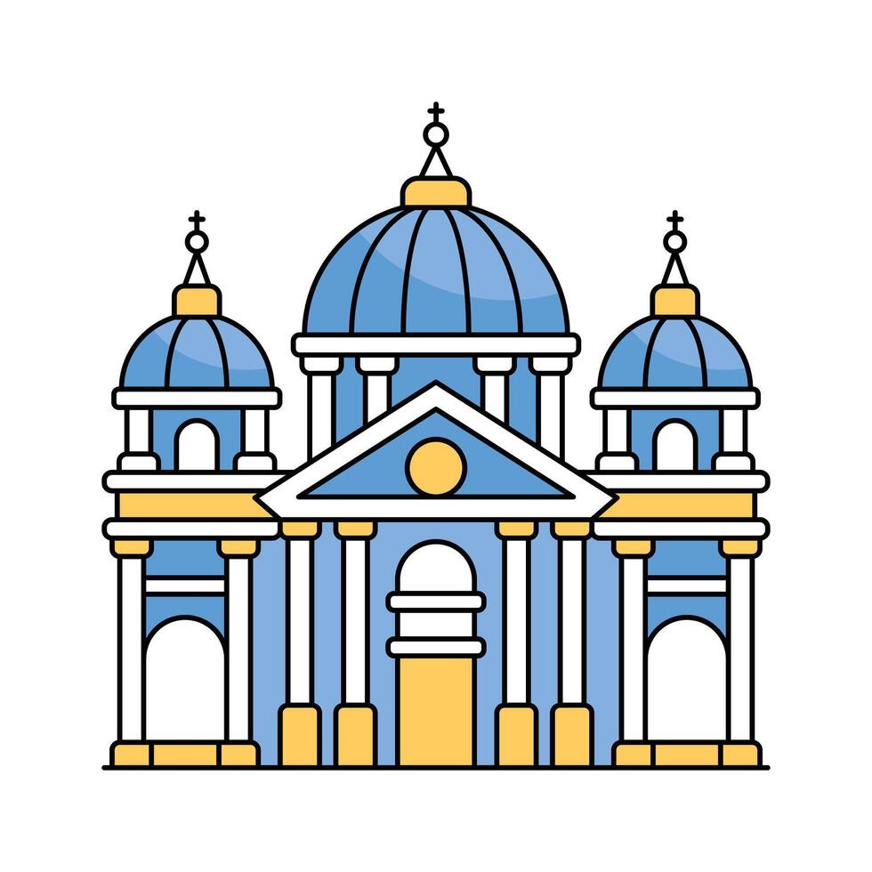 St Peter's Basilica building design in trendy style vector