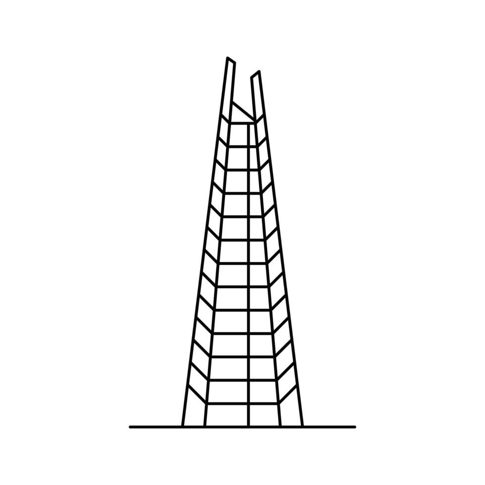 Modern glass skyscraper in London, the tallest building in the United Kingdom vector