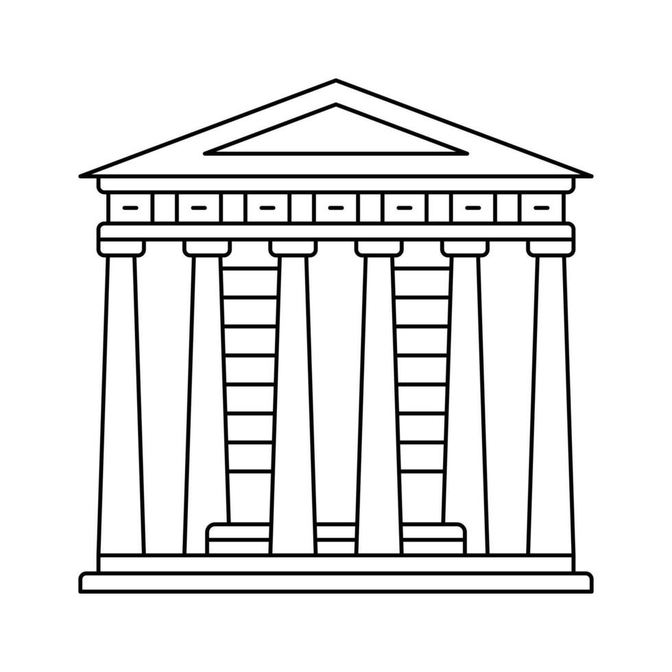 Ancient citadel in Athens, acropolis of athens in modern style vector