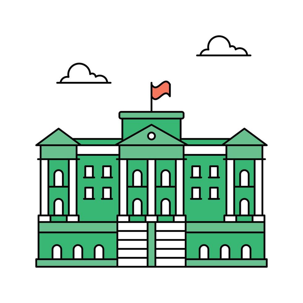 Buckingham Palace icon in trendy design style vector