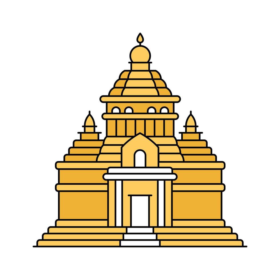 Konark Sun Tower design in modern style, ready to use icon vector
