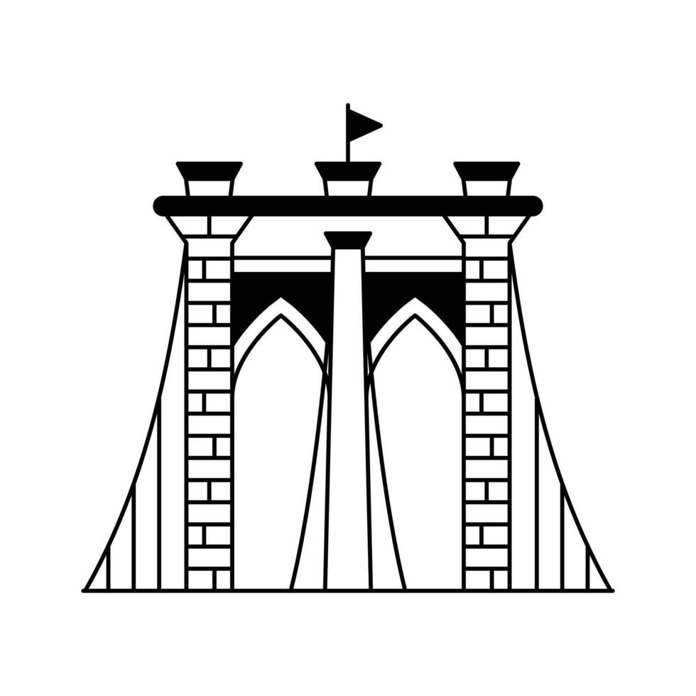 Premium of brooklyn bridge, ready to use icon vector