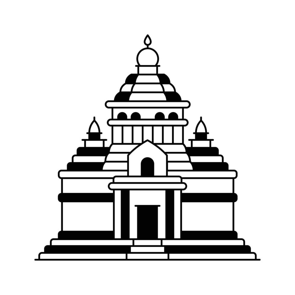 Konark Sun Tower design in modern style, ready to use icon vector