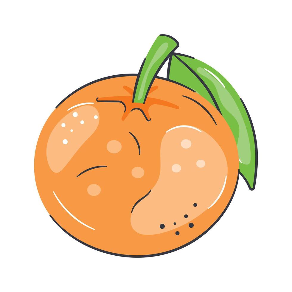 Organic fruit, have a look at this beautifully designed icon of orange vector