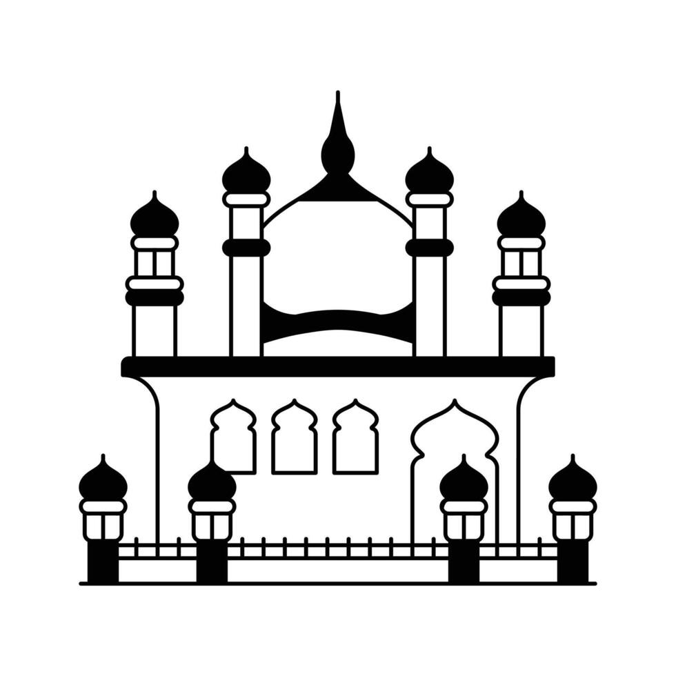 Sacred Sikh temple in Amritsar, golden temple of amritsar design vector