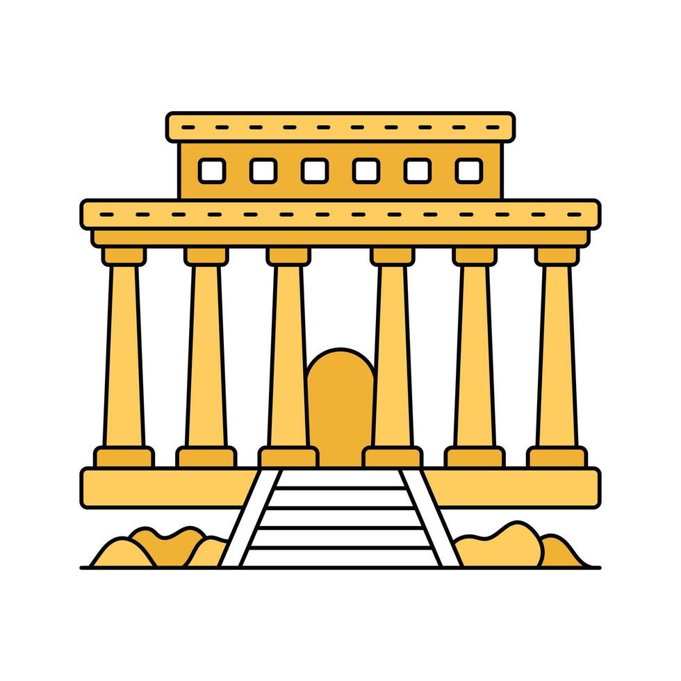 Lincoln Memorial design, monument in washington dc vector