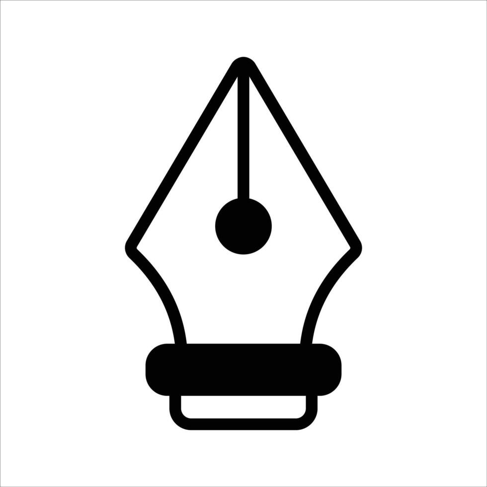 Premium quality pen icon, ideal for writing, drawing, and creative applications vector