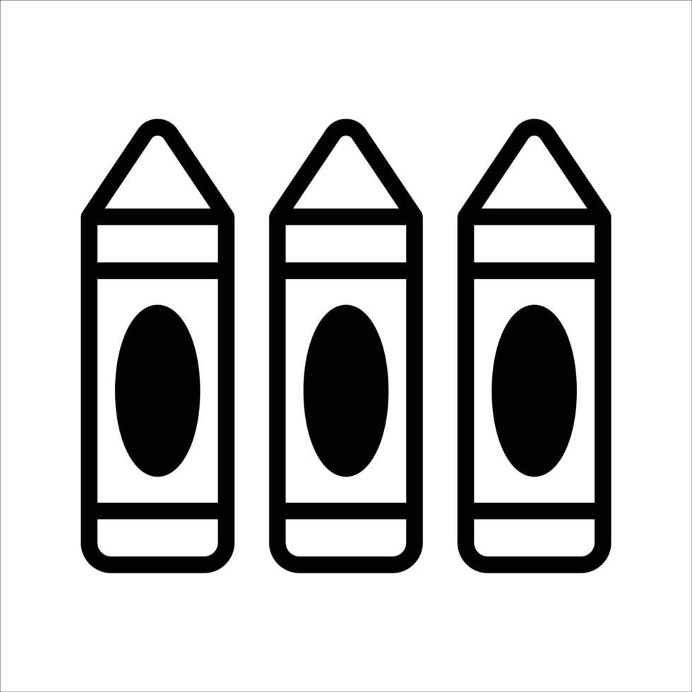 Grab this amazing icon of crayon colors, drawing tools, stationery equipment vector