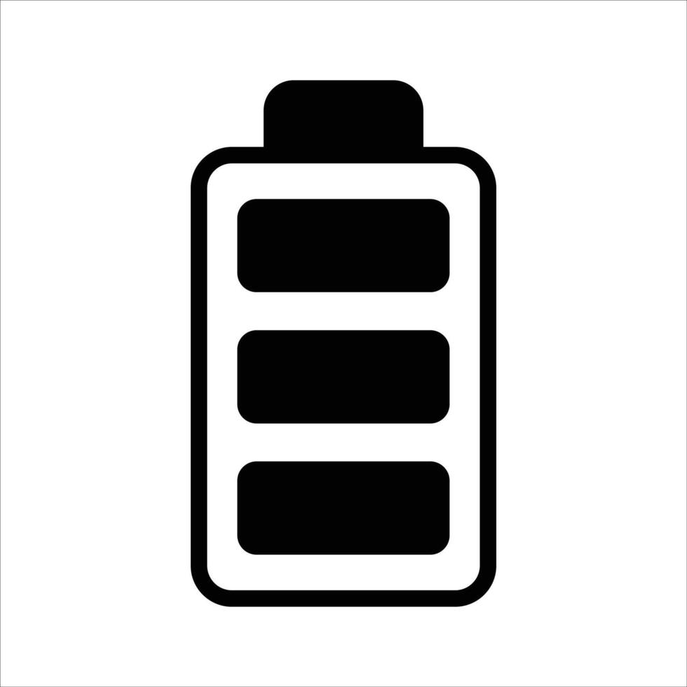 Mobile battery status, battery cell icon design vector