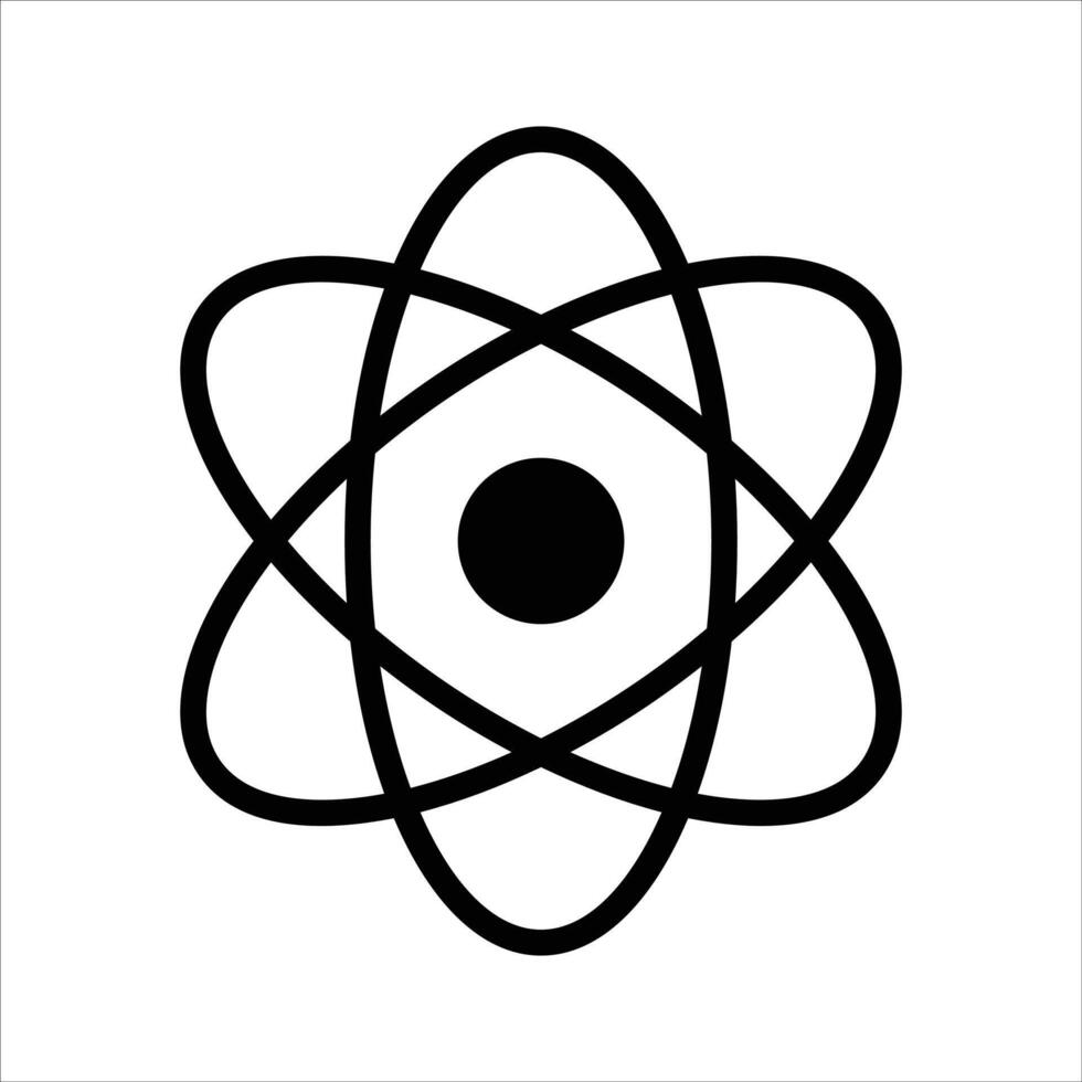 Atom symbol denoting concept icon of physics education in trendy style vector