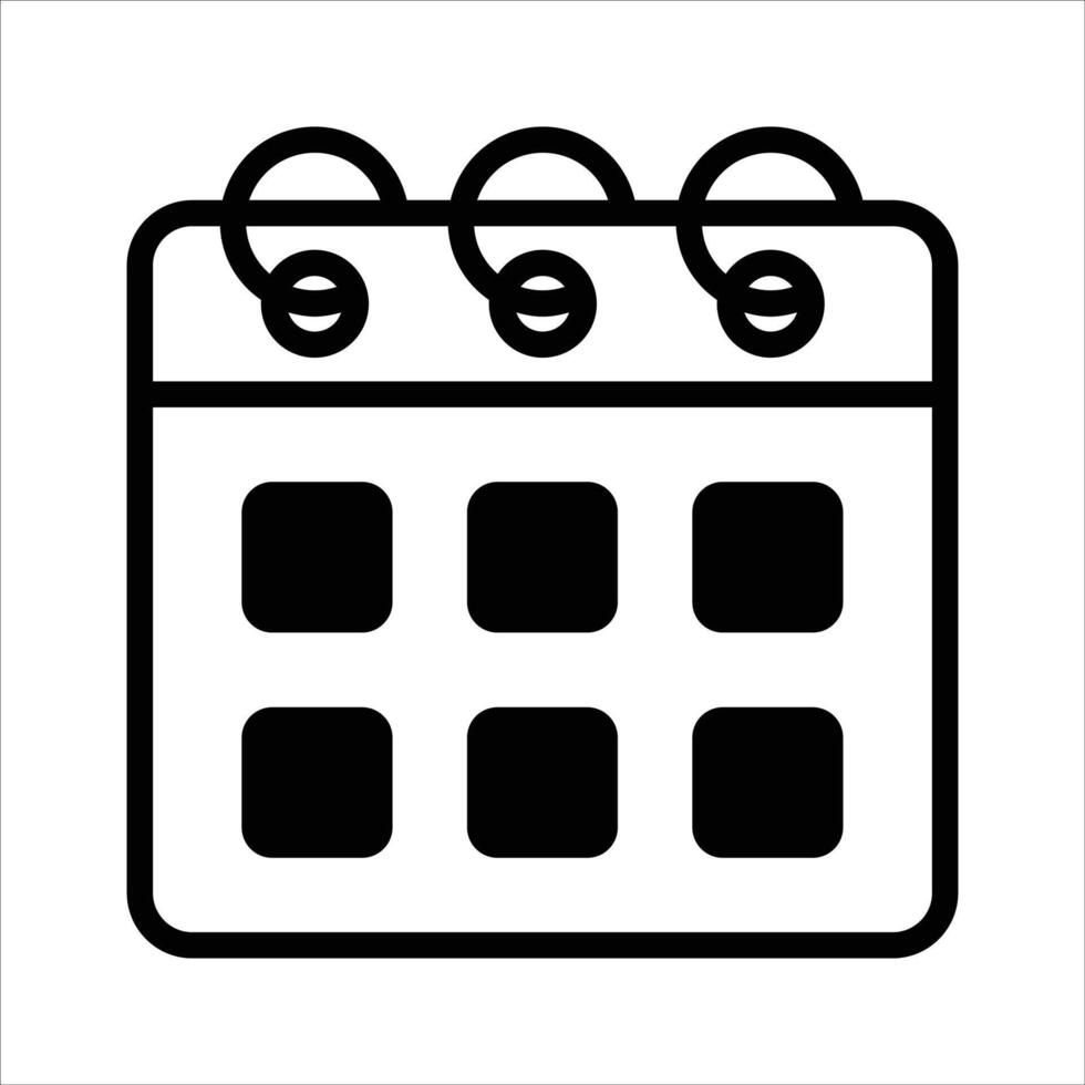Calendar design, customizable icon isolated on white background vector