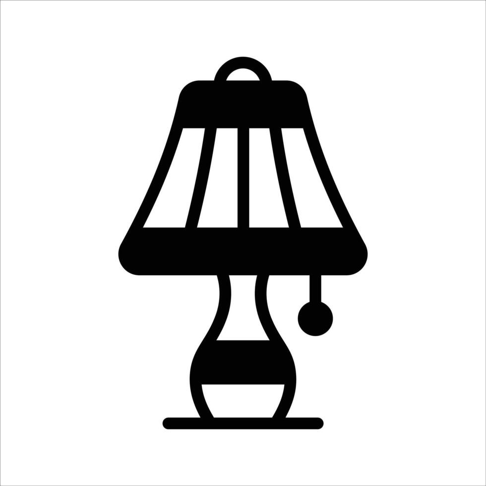 Well designed icon of table lamp, customizable vector