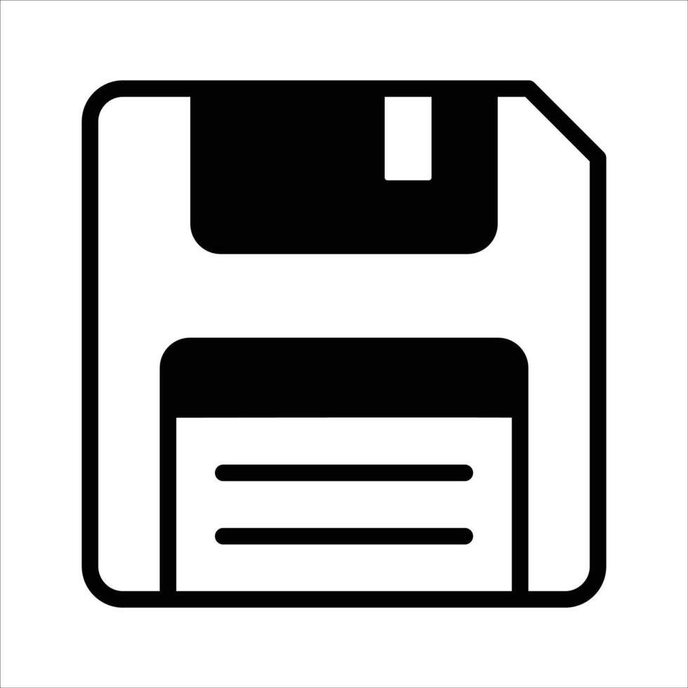 Floppy disc icon in trendy style, ready to use vector