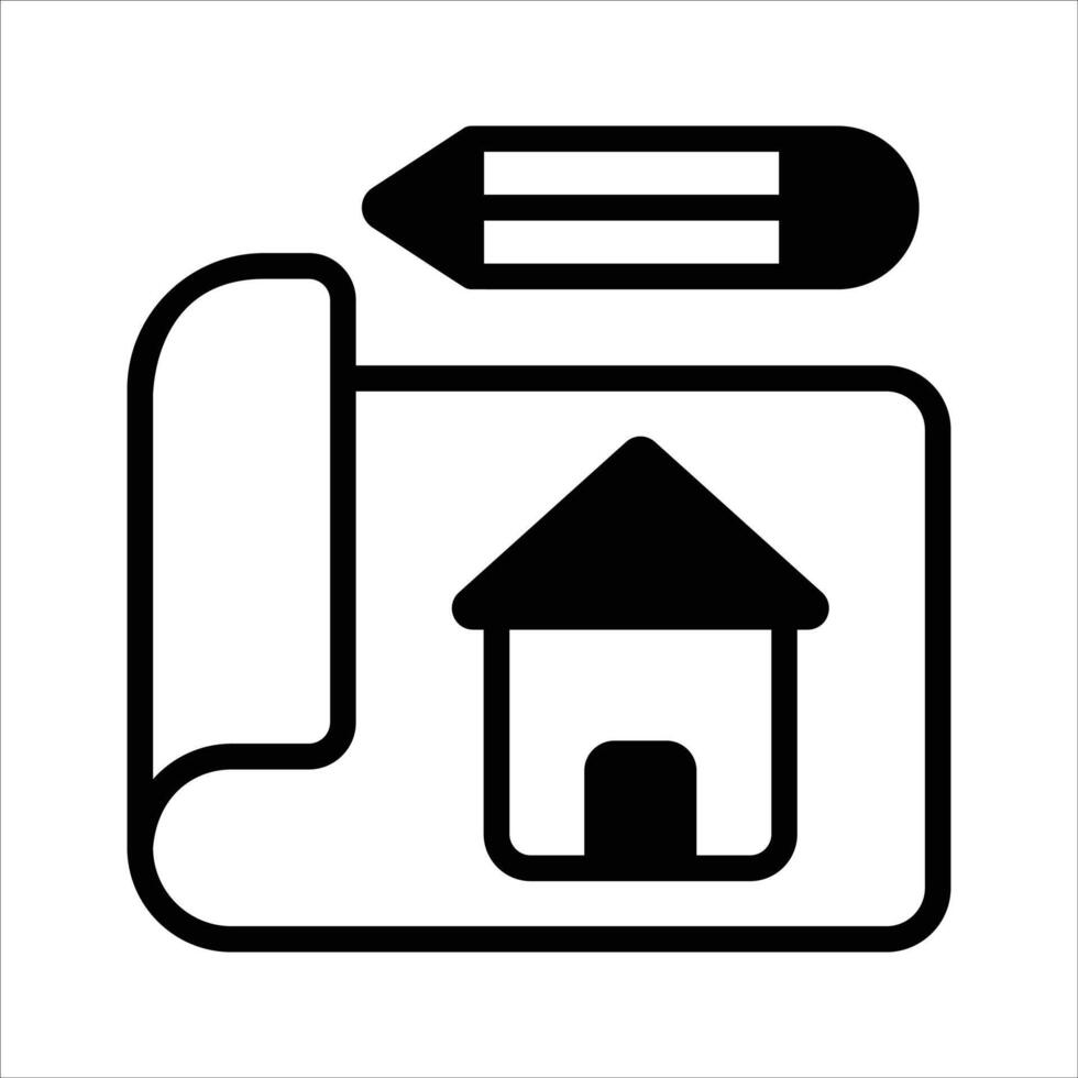 Have a look at this creatively crafted icon of house blueprint vector