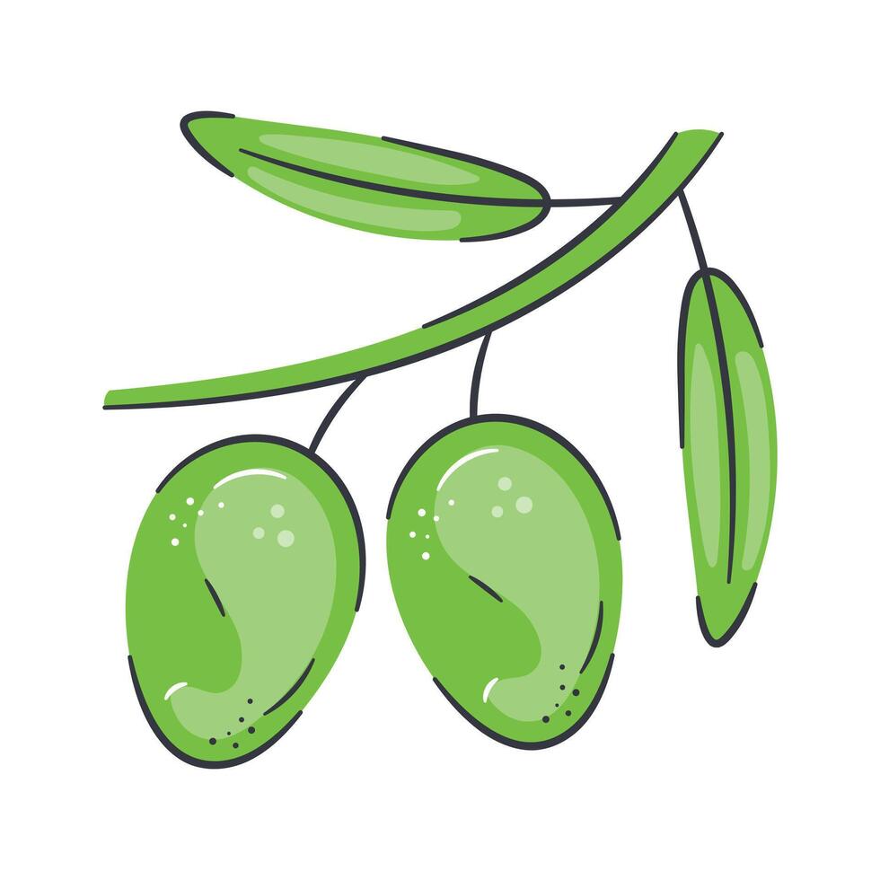 Amazing icon of Green Olives, healthy and organic food vector