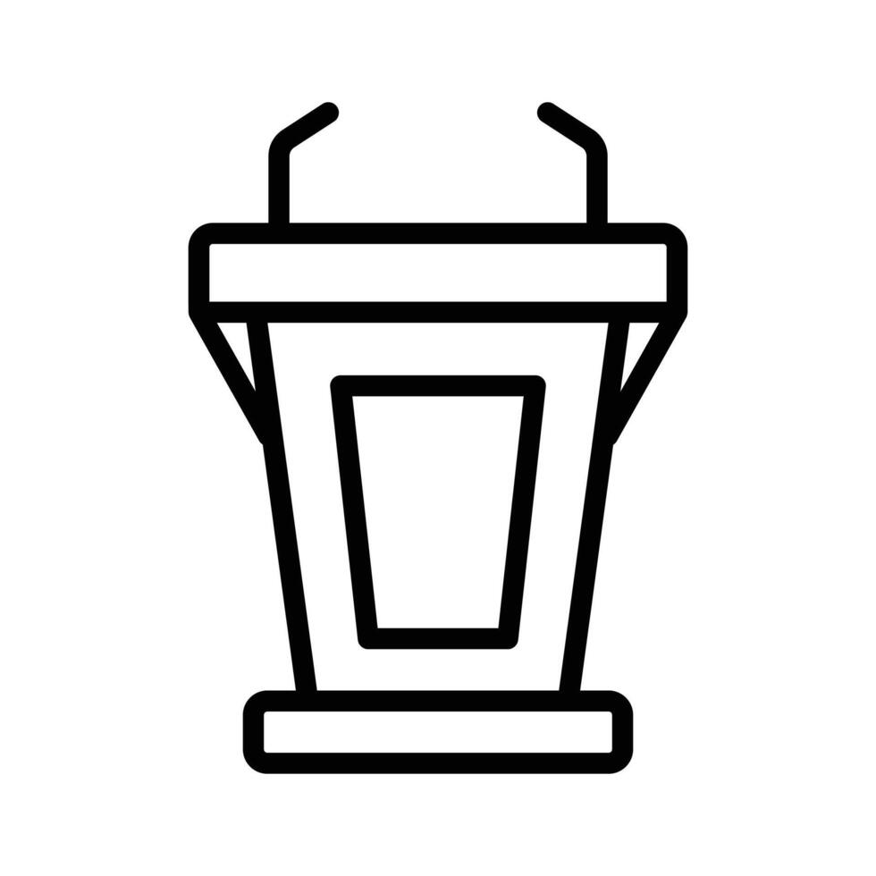 A simple, elegant icon depicting a dais, ideal for stages, events, and presentations vector