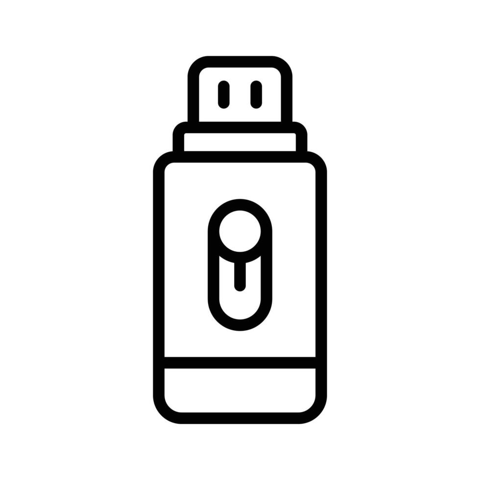 Flash drive in modern style, editable of universal serial bus vector