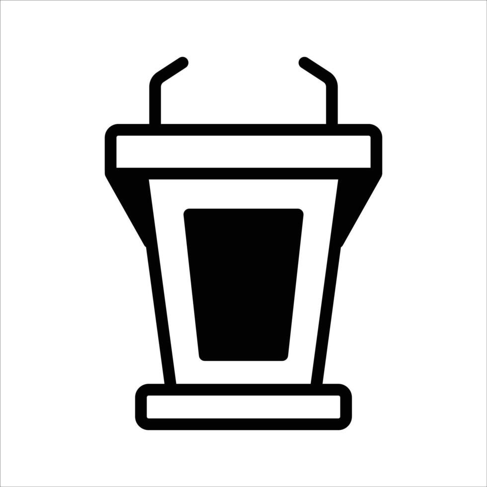 A simple, elegant icon depicting a dais, ideal for stages, events, and presentations vector
