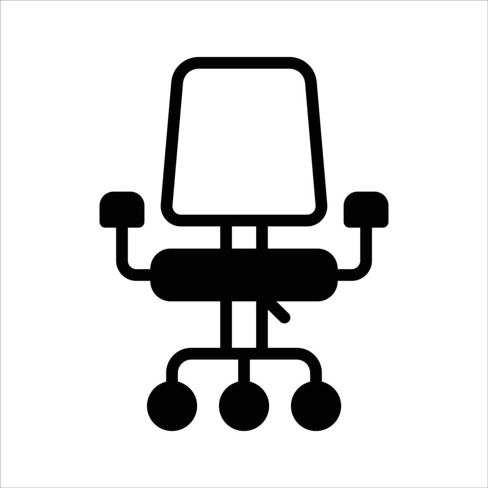 A modern office chair icon in editable design vector