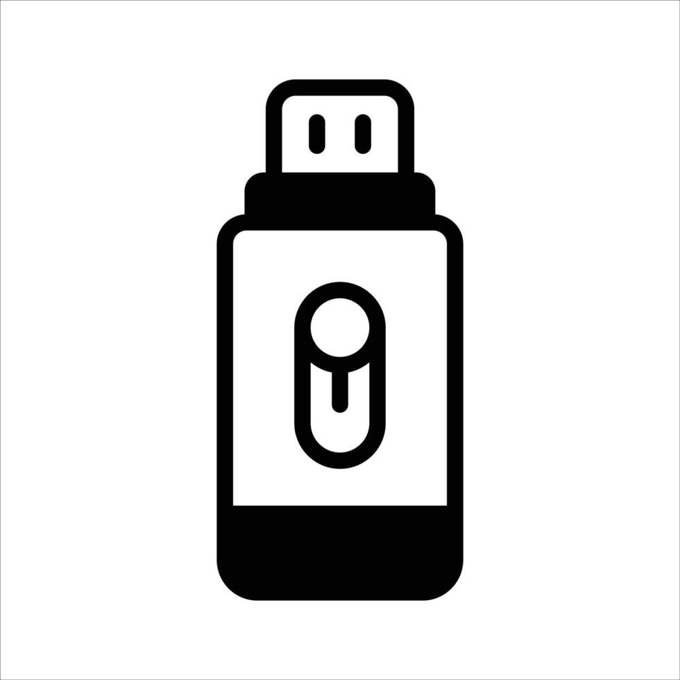 Flash drive in modern style, editable of universal serial bus vector