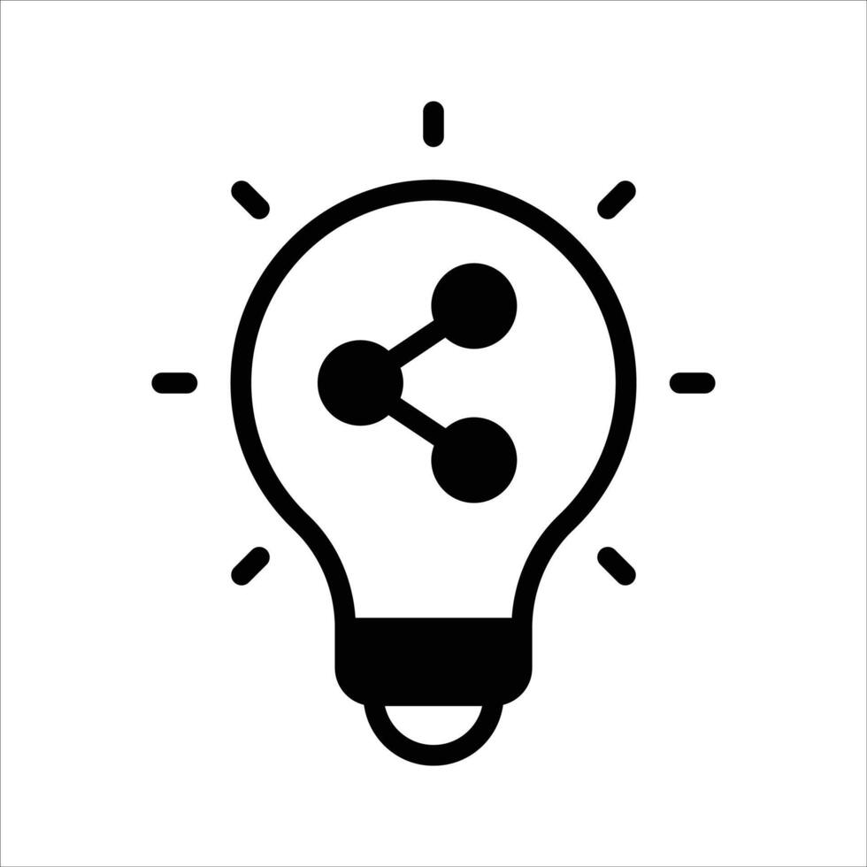 Icon representing the concept of sharing innovative ideas and collaborative thinking in technology vector