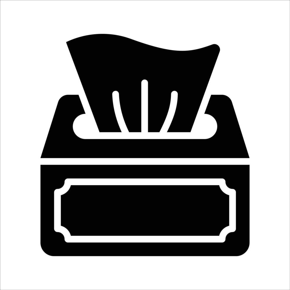 A tissue box icon, ideal for healthcare or hygiene contexts. vector
