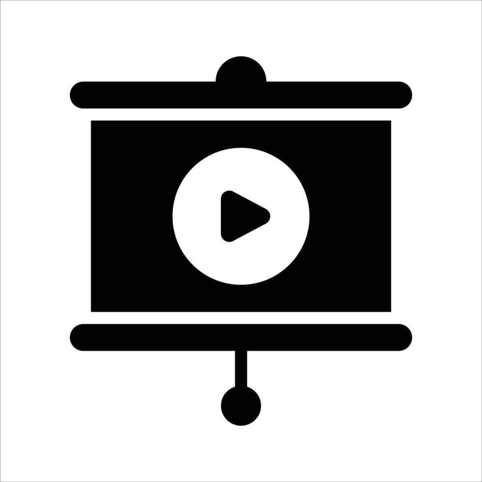 Multimedia display, trendy icon of presentation screen vector