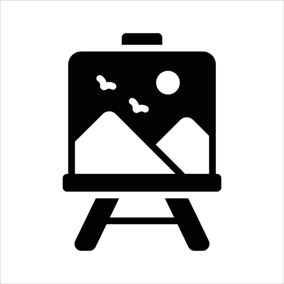 An amazing icon of canvas board, painting board design vector