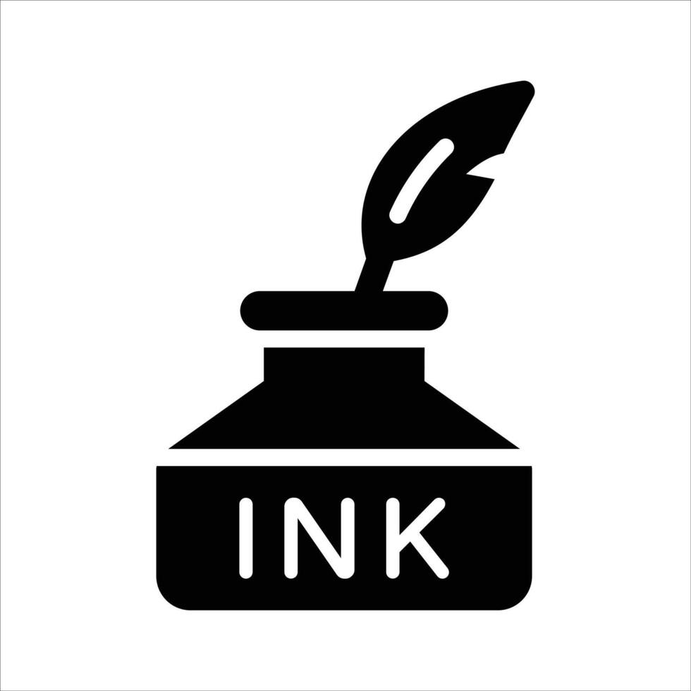 Carefully crafted of inkpot in modern style vector