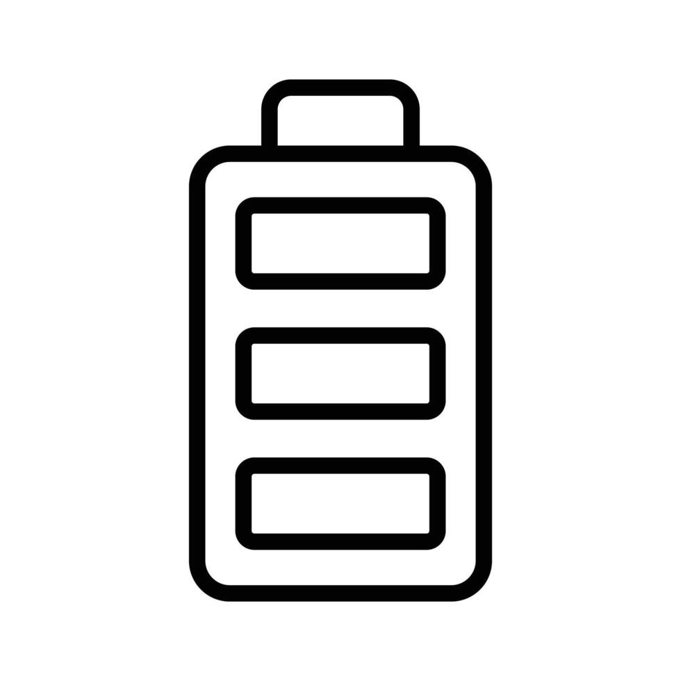 Mobile battery status, battery cell icon design vector