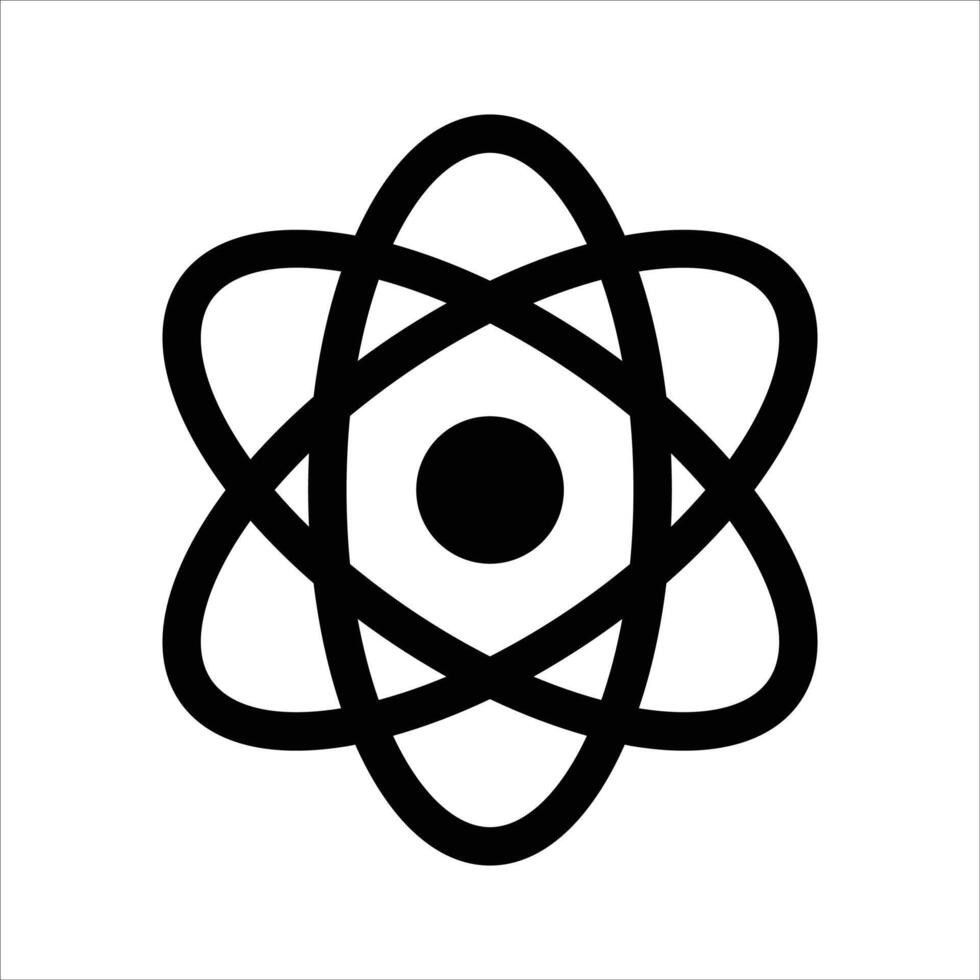 Atom symbol denoting concept icon of physics education in trendy style vector
