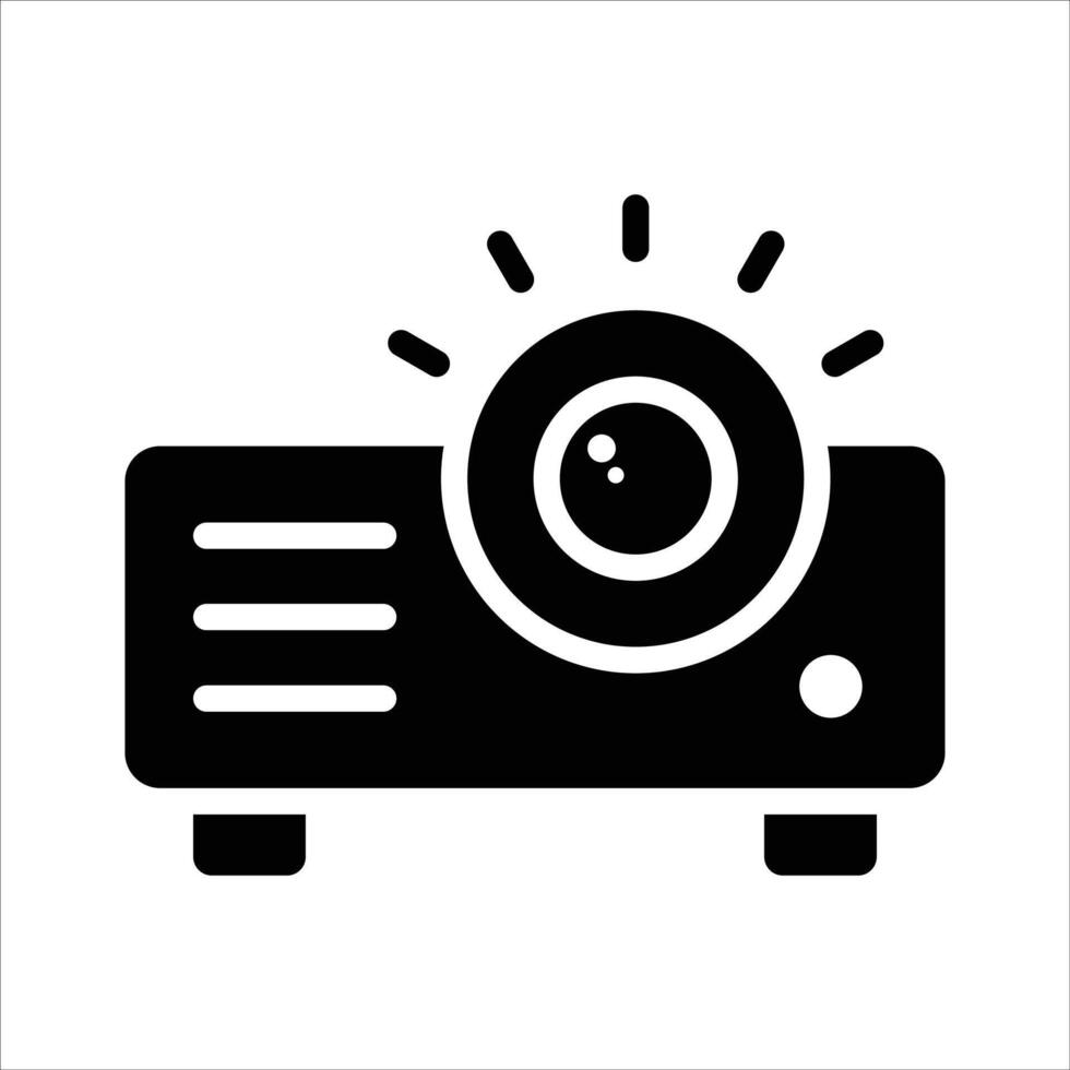 Carefully designed icon of a projector, perfect for presentations, meetings, and classrooms vector