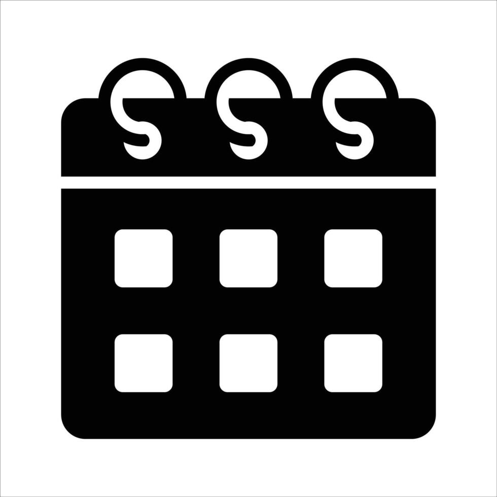 Calendar design, customizable icon isolated on white background vector