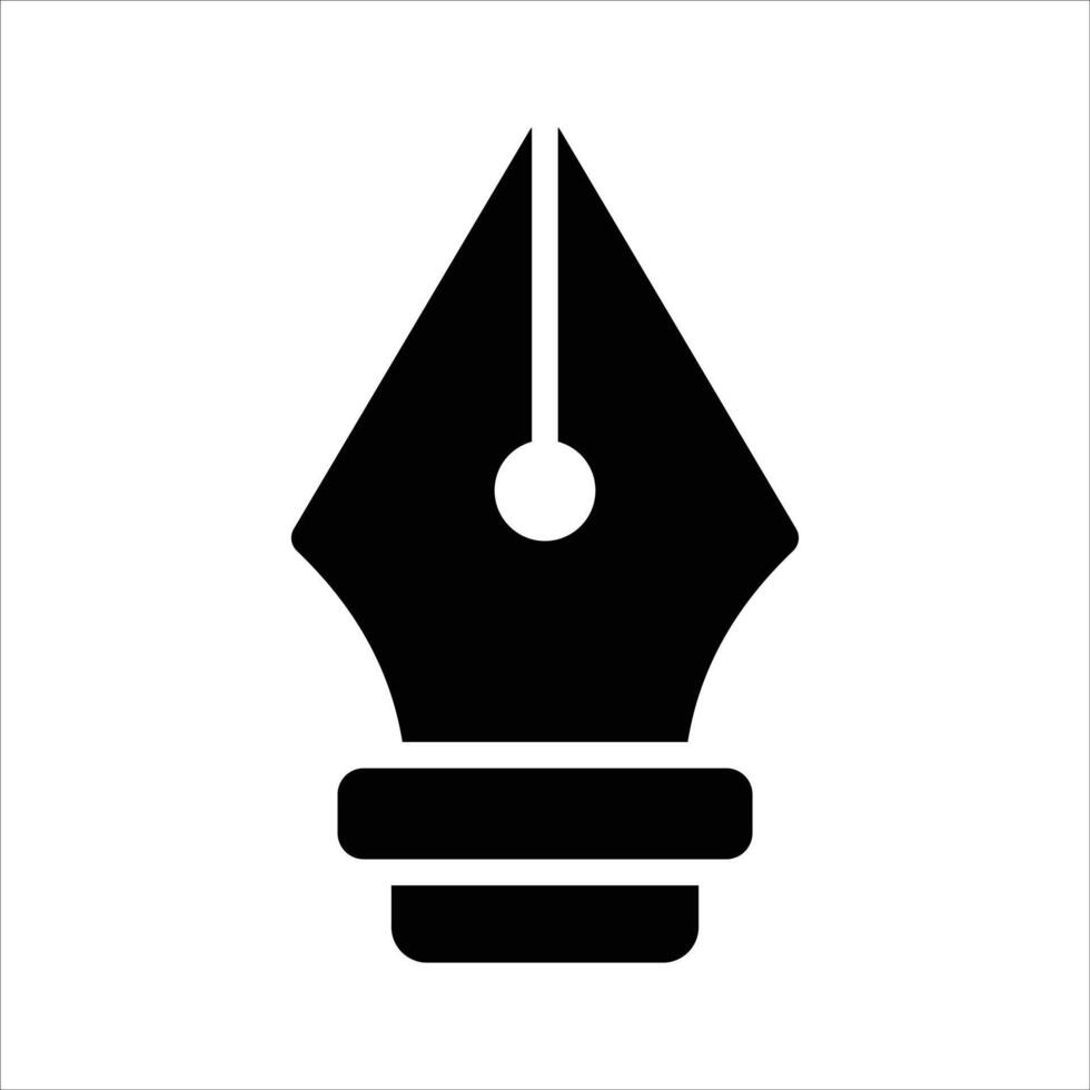 Premium quality pen icon, ideal for writing, drawing, and creative applications vector