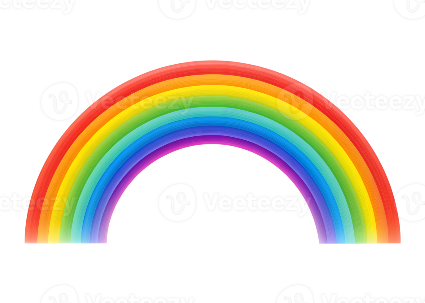 Illustration of Digital Painting of Rainbow, isolated on a transparent background png